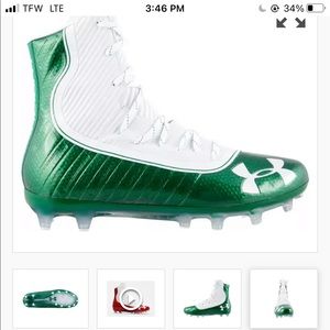 Men’s under armour highlight football cleats green
